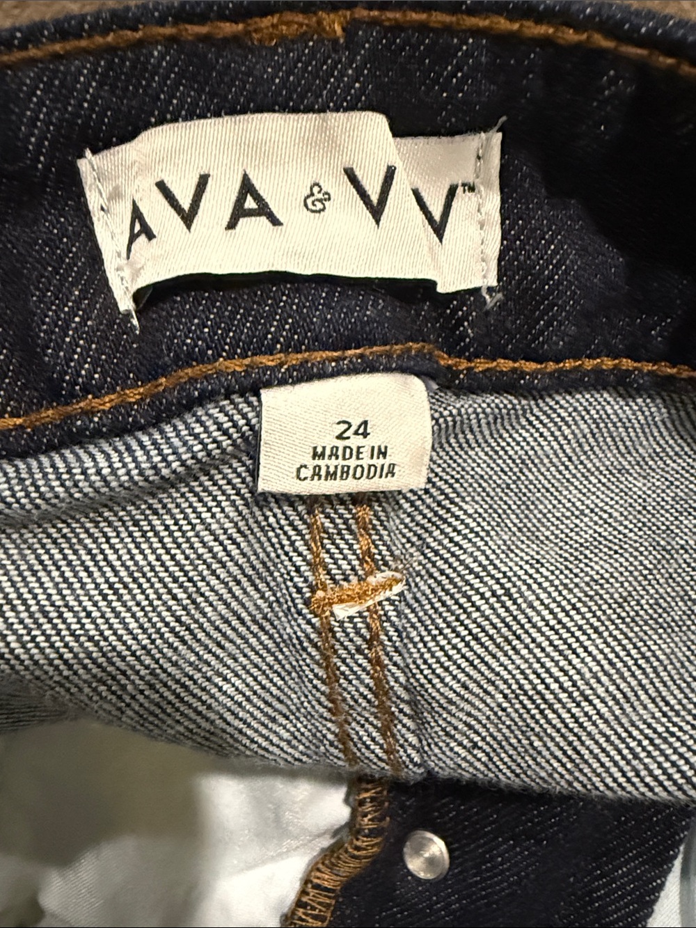 Button-Fly Dark Indigo Denim Jeans with Cuffed Hem - Picture 8 of 11